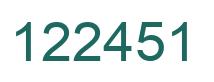 Number 122451 green image