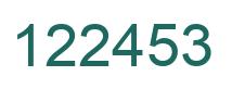 Number 122453 green image