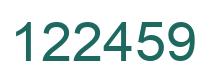 Number 122459 green image