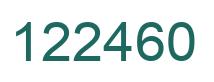 Number 122460 green image