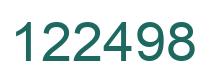 Number 122498 green image