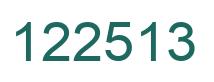 Número 122513 imagen verde