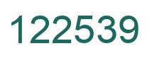 Number 122539 green image