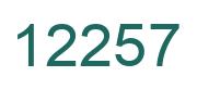 Number 12257 green image