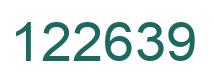 Number 122639 green image