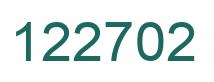 Number 122702 green image