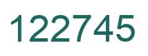 Number 122745 green image