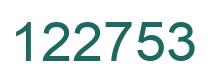 Number 122753 green image
