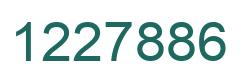 Number 1227886 green image