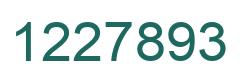 Number 1227893 green image