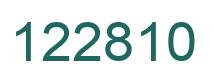 Number 122810 green image