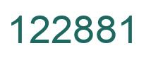 Number 122881 green image