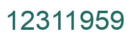 Number 12311959 green image