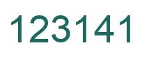 Número 123141 imagen verde