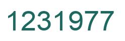 Number 1231977 green image