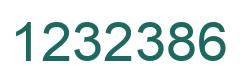 Number 1232386 green image