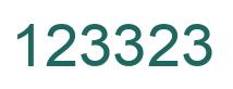 Number 123323 green image