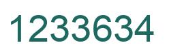 Number 1233634 green image