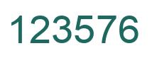 Número 123576 imagen verde