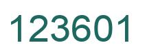 Número 123601 imagen verde