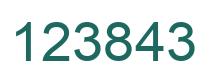 Number 123843 green image