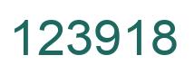 Number 123918 green image