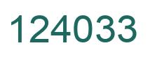 Número 124033 imagen verde