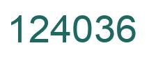 Number 124036 green image