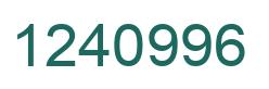 Number 1240996 green image