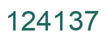 Number 124137 green image