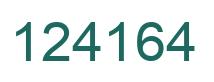 Number 124164 green image