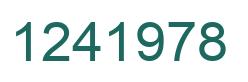 Number 1241978 green image