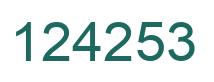 Number 124253 green image