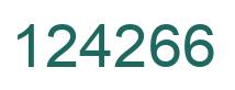 Number 124266 green image