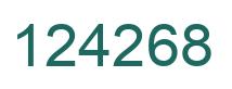 Number 124268 green image