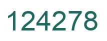 Number 124278 green image