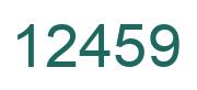 Número 12459 imagen verde
