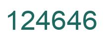 Number 124646 green image