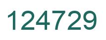 Number 124729 green image
