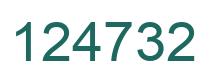 Number 124732 green image