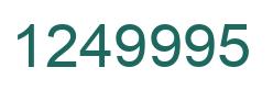 Number 1249995 green image