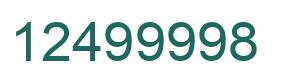 Número 12499998 imagen verde