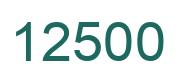 Number 12500 green image