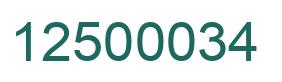Número 12500034 imagen verde
