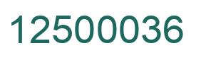 Número 12500036 imagen verde