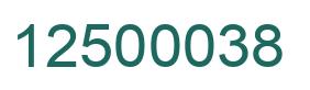 Número 12500038 imagen verde