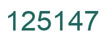 Number 125147 green image