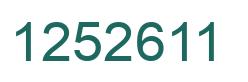 Number 1252611 green image