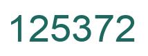 Number 125372 green image