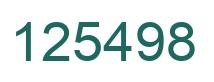 Number 125498 green image
